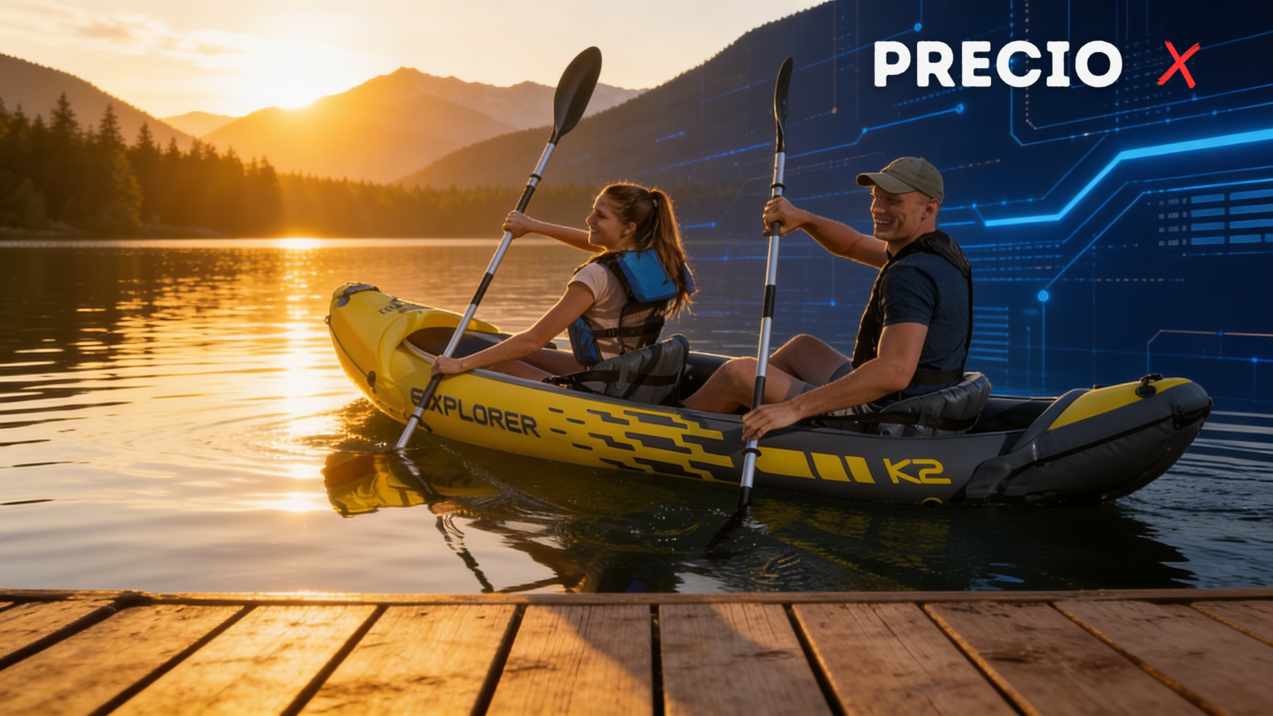 Kayak inflable dos personas