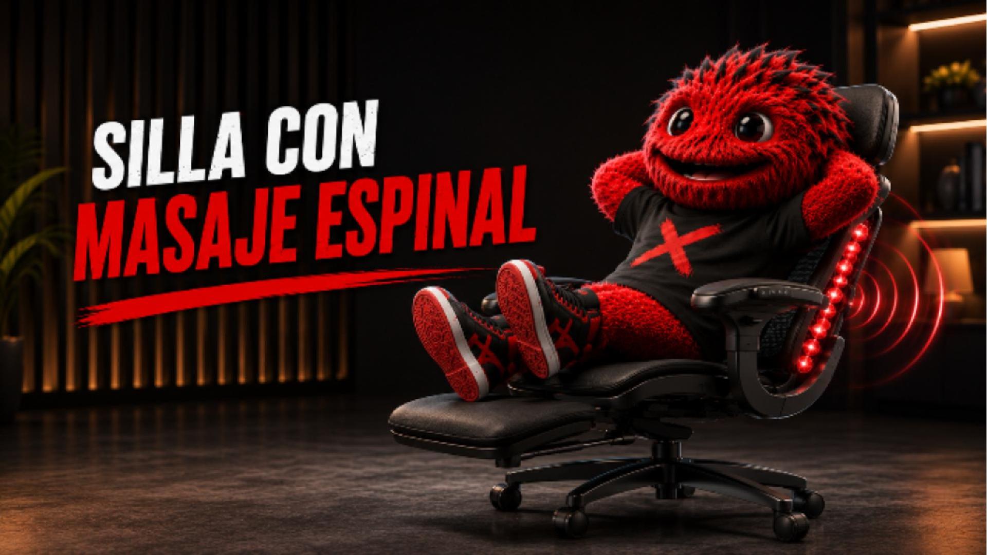 Silla masaje espinal + botella de agua. Jugada especial PrecioX